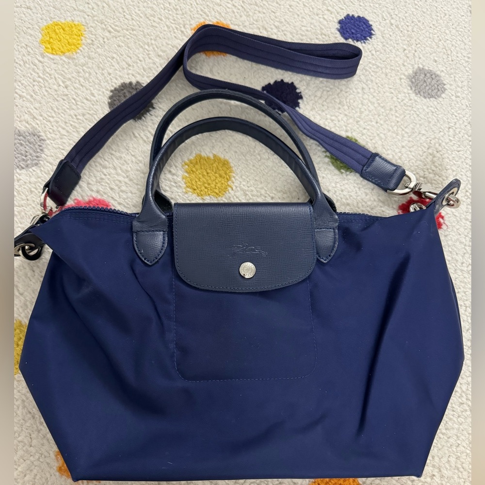 Longchamp le Pilage small nylon tote with shoulder strap